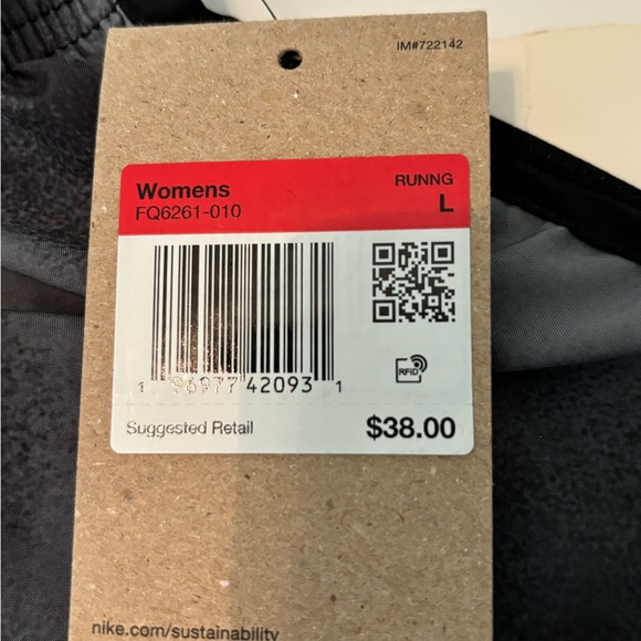 NEW * NIKE Black/Gray Running Shorts Size Large - Picture 3 of 6